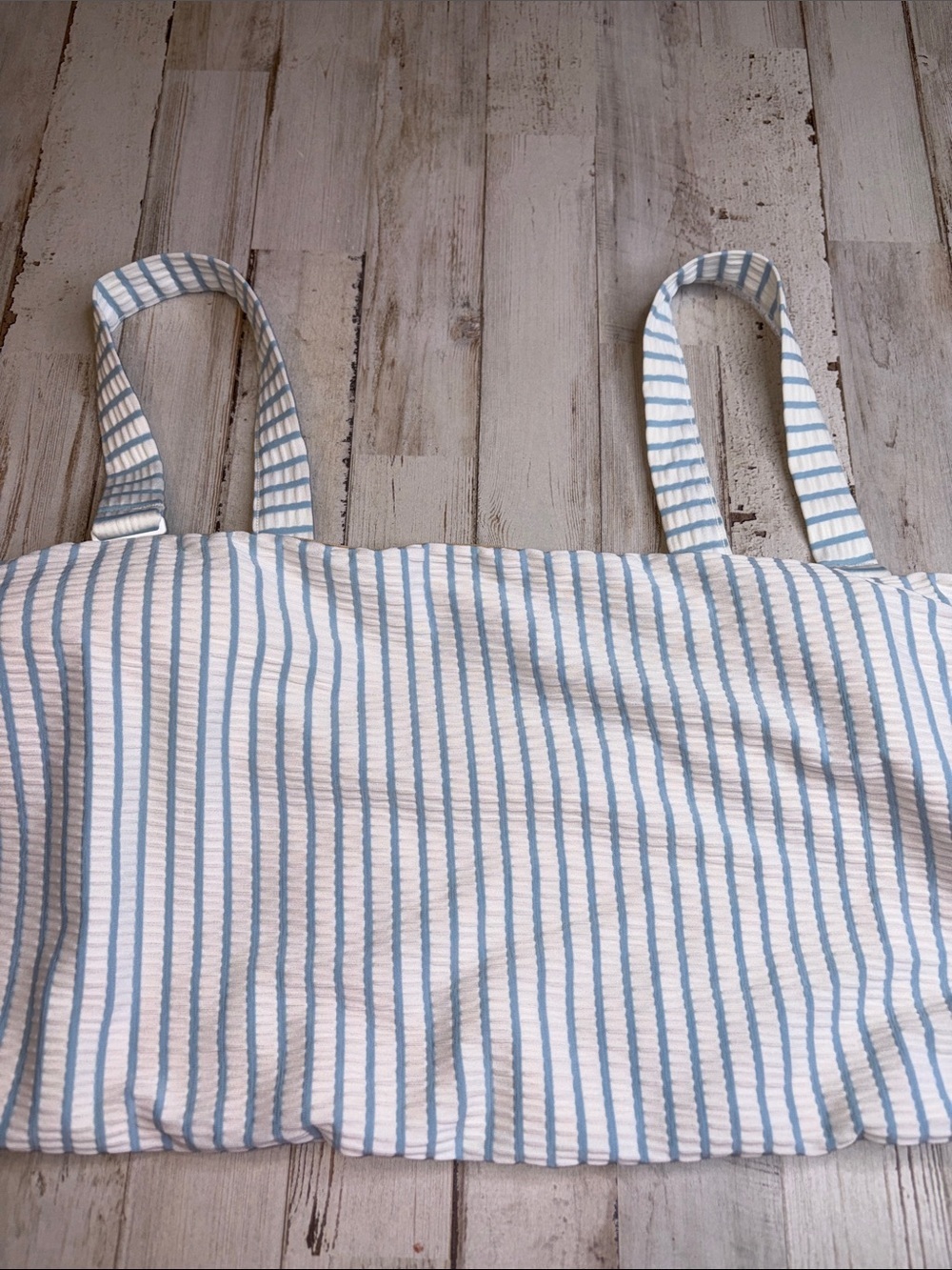 Old Navy Women's Striped Bikini Top Adjustable Straps Blue/White Plus Sz 4X NWT! - Picture 3 of 16